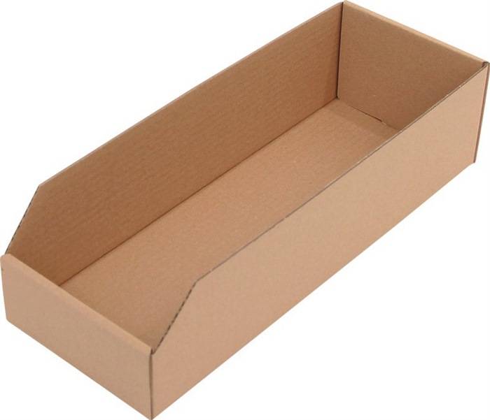 Regalkasten L400xB150xH100mm braun 1-wellige Pappe-0