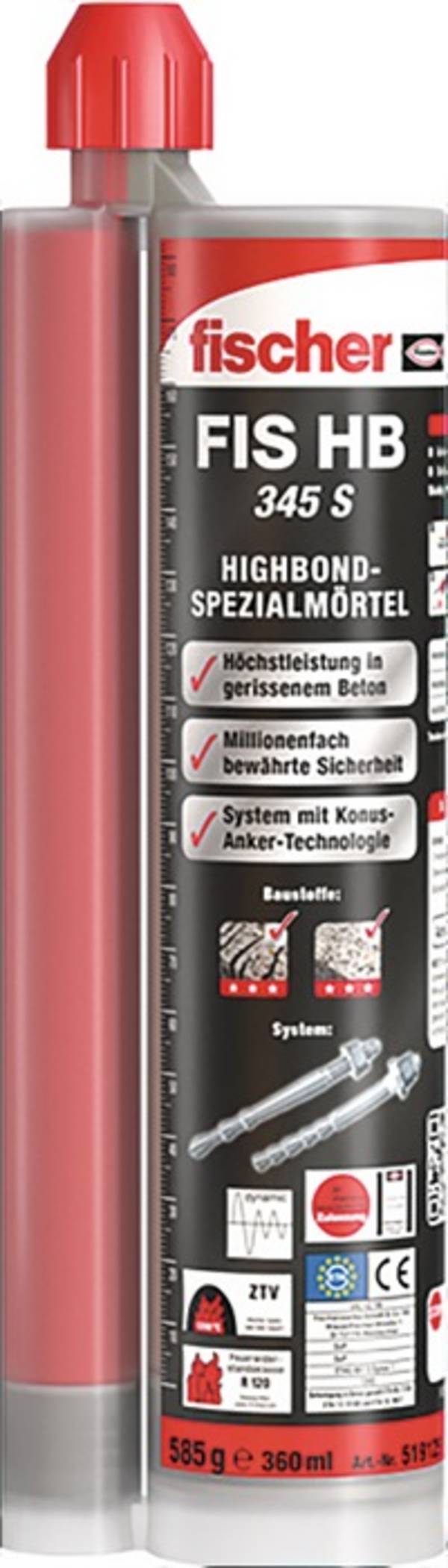 Injektionsmörtel R 88578 FIS HB 345 Kunstharz 1 Stück FISCHER