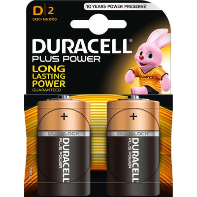 Batterien Plus Power, D/Mono/LR20, 2 Stück