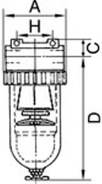 Riegler 695 K, Spezialfilter »Standard«, mit PC-Behälter, 0,01 µm, BG 4, G 3/4, P/n: 100992-1