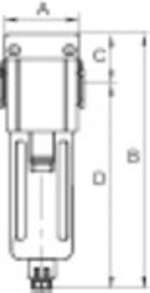 Filter G · PC-Beh. · Schutzkorb · 5 µm · BG 400 · G 1/2 · Ablass: HA-1