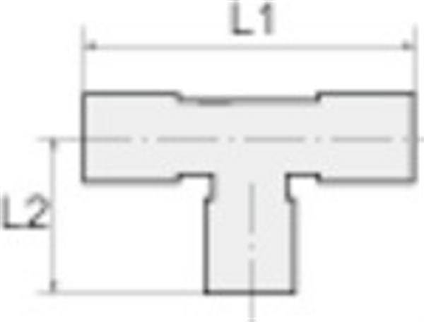 846110686,T-Verbinder, für Schlauch 6/4 mm, Edelstahl 1.4571-1