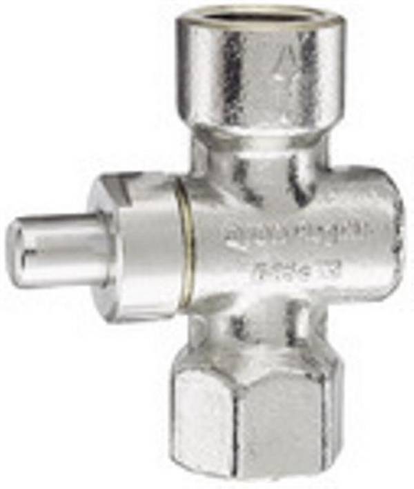 Manometer-Druckknopfhahn, G 1/2, aus Messing vernickelt