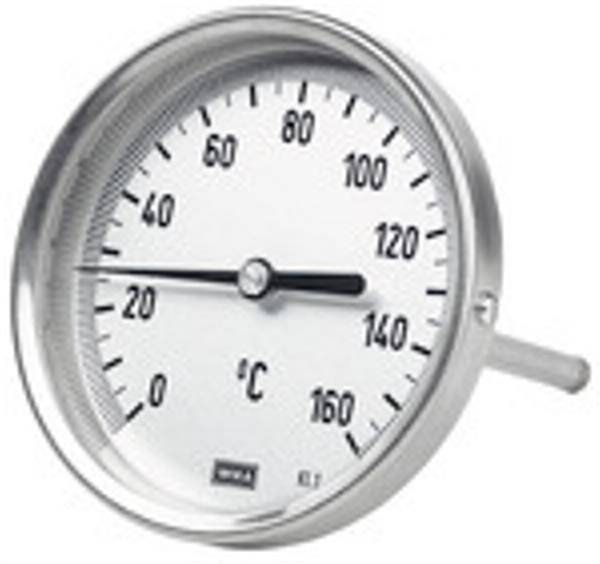 Bimetallthermometer, G 1/2 hinten, L=63, Ø 100, 0 °C bis 120 °C