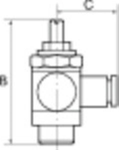846106939,Drosselrückschlagventil, Abluftdrosselung Steckverb. G1/4, Schl.6-1