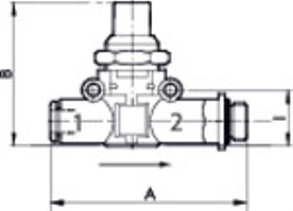 846106838,Absperrventil, Schl. (Eing.) - Gew. (Ausg.), G1/8, Schl.6-2