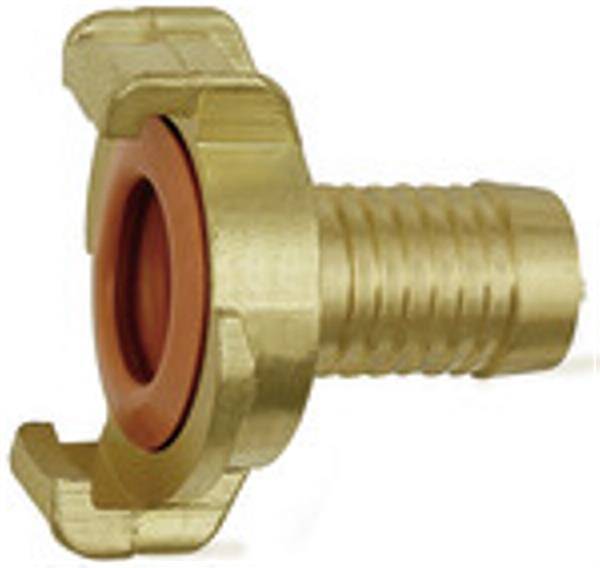 GEKA-Schlauchstück, starr, für Trinkwasser, Messing blank, LW 19