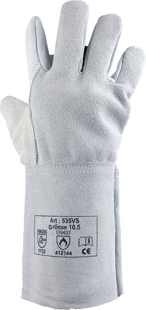 Schweißerhandschuhe, EN 420/388/407,Kat.II, Größe 10,5, Länge 350 mm-0
