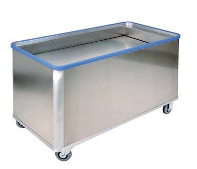 Alu-Kastenwagen mit Federboden, glatte Oberfläche, LxBxH 1515x740x895 mm-0