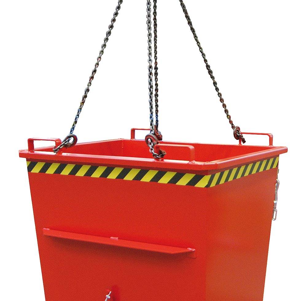Bauer Klappbodenbehälter BKB 500, lackiert, Feuerrot-1
