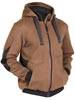 Sweatshirt-Jacke, LEHMBRAUN/ANTHRAZITGRAU, Gr. XL