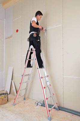 Teleskopleiter, 4x5 Sprossen, Länge als Anlegeleiter 5,14 m, als ausgefahrene St-1