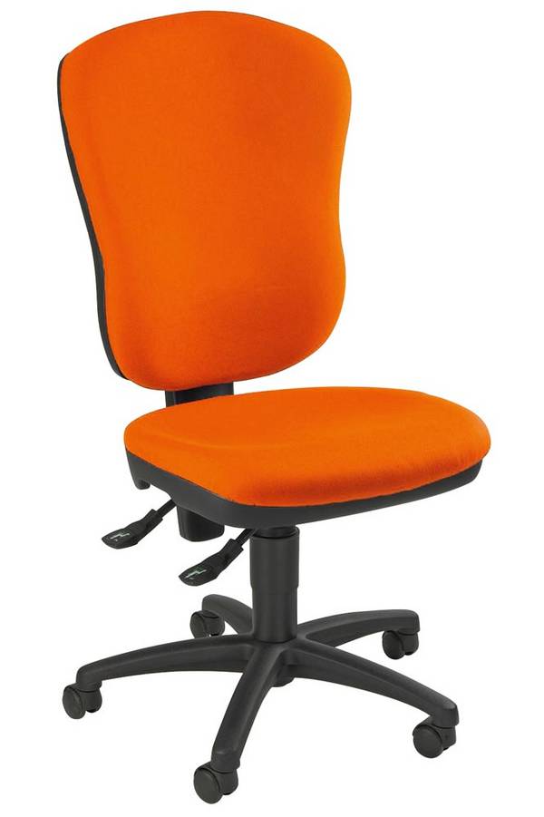 Bürodrehstuhl, Sitz-BxTxH 480x440x420-550 mm, Lehnenh. 600 mm, Permanentk., Muld