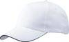 5 Panel Promo Sandwich Cap 5 Panel Promo Cap mit kontrastfarbigem Sandwich weiß/blau, Gr. one size-0
