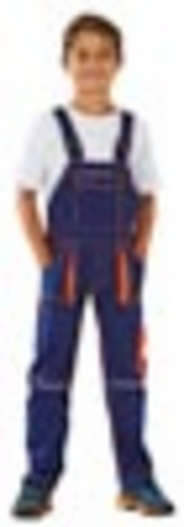 Junior Latzhose, Farbe marine/orange, Gr.146/152