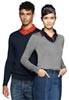 Damen-V-Kragen Pullover MerinoWool, Farbe schwarz, Gr.M-1
