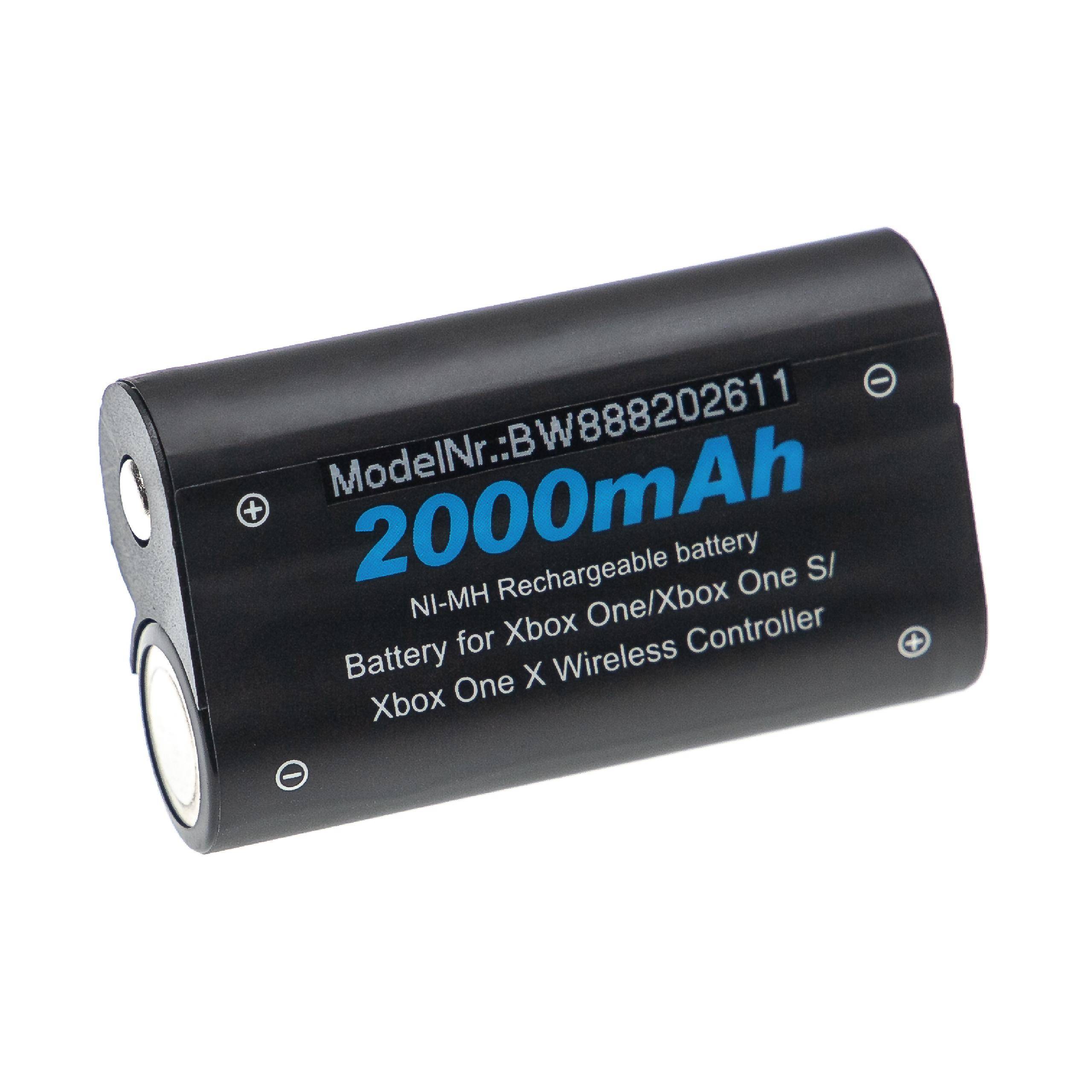 vhbw Akku kompatibel mit Microsoft Xbox One | One Elite, One X, One S Controller (2000 mAh, 2,4 V, NiMH)-0