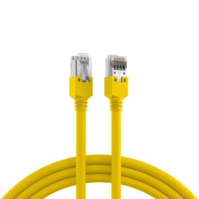 RJ45 Patchkabel Cat.5e S/UTP PVC, Dätwyler 5502 TM11 gelb 1m Kupferverkabelung-0