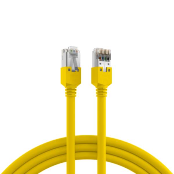 RJ45 Patchkabel Cat.5e S/UTP PVC, Dätwyler 5502 TM11 gelb 1m Kupferverkabelung