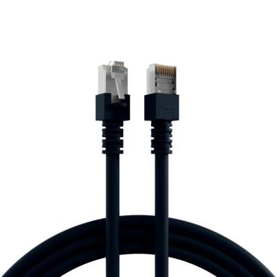 RJ45 Patchkabel Cat.5e SF/UTP PVC, CCA schwarz 15m Kupferverkabelung-0