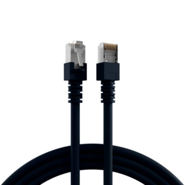 RJ45 Patchkabel Cat.5e SF/UTP PVC, CCA schwarz 15m Kupferverkabelung