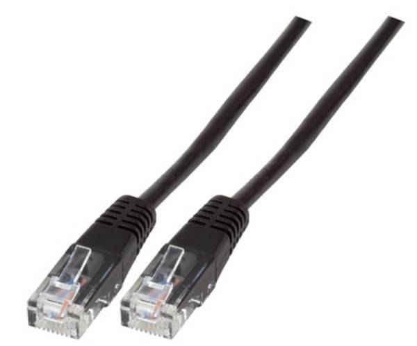 EFB-Elektronik K2422.6, Modularkabel RJ45 (8/4) - RJ45 (8/4), vergossen, schwarz, 6 m