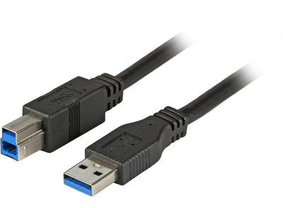 USB3.0 Anschlusskabel A-B, St.-St. -- 5,0m, schwarz, Premium Multimedia USB Kabel-0