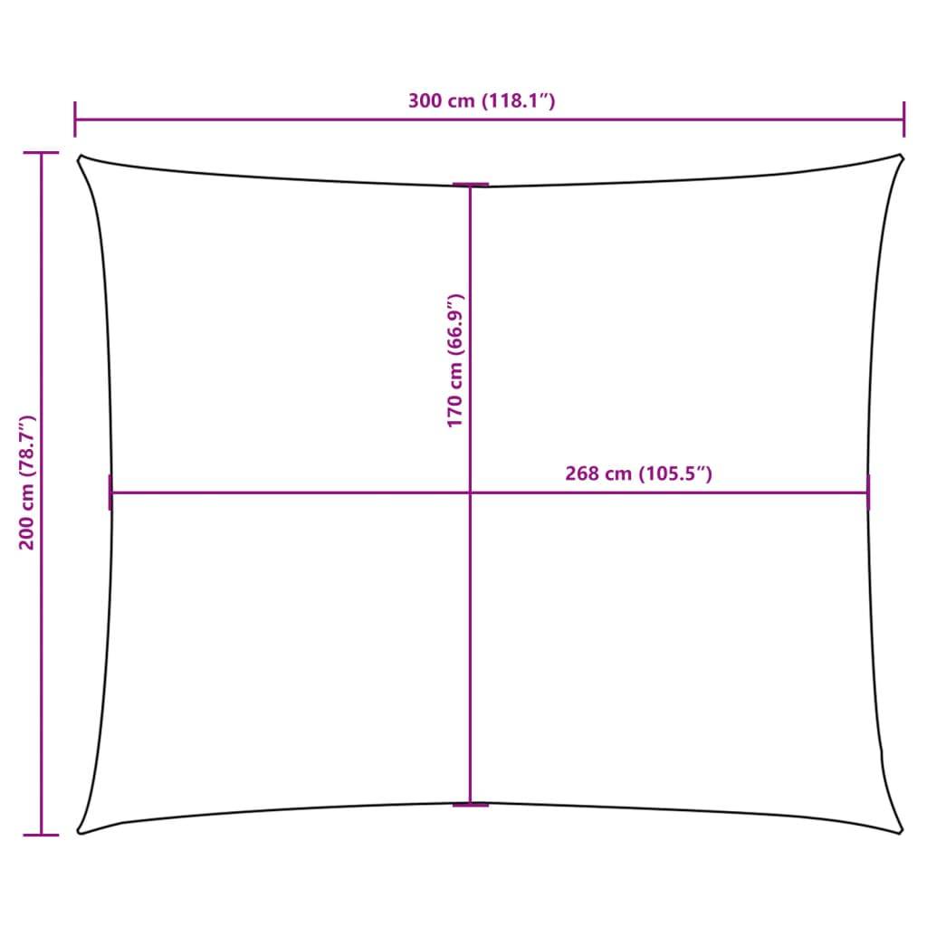 vidaXL Sonnensegel Oxford-Gewebe Rechteckig 2x3 m Creme-4