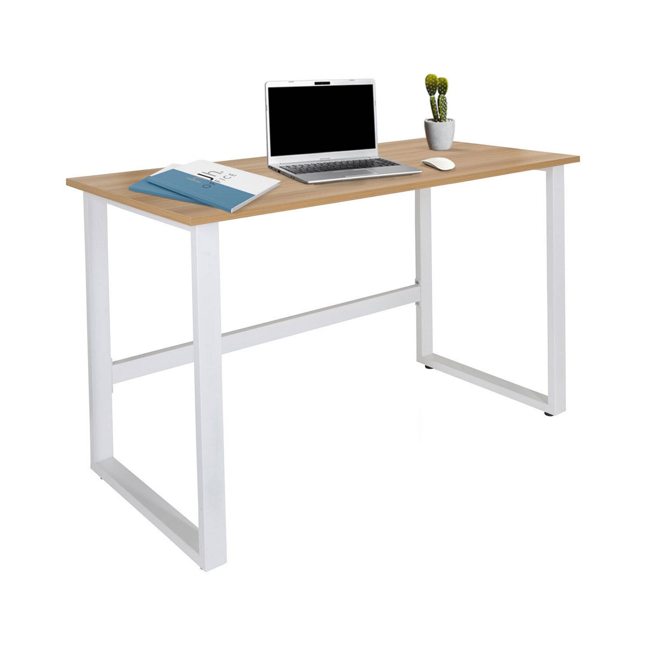 Schreibtisch Computertisch WORKSPACE LIGHT I 120 x 60 cm eiche hell weiß hjh OFFICE