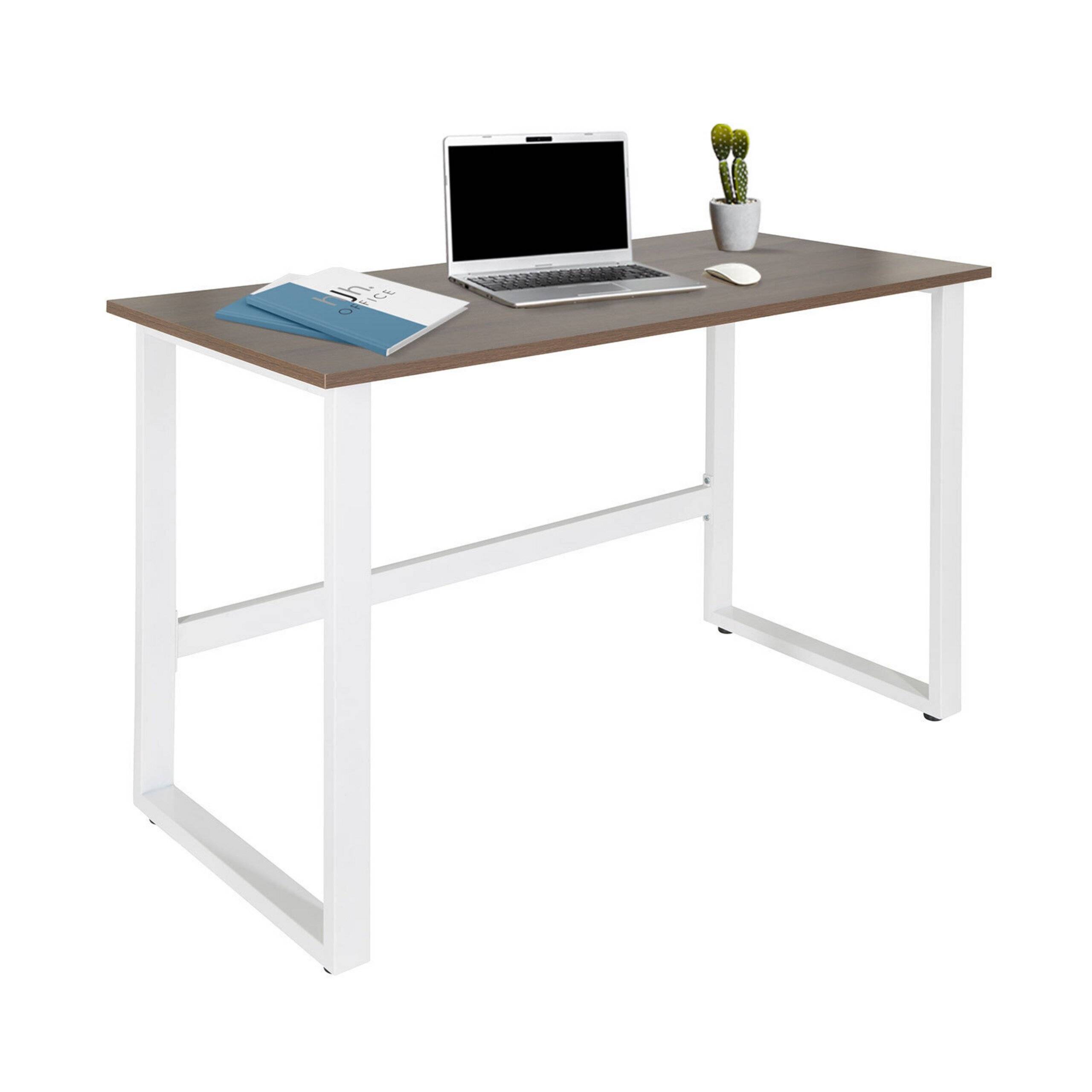 Schreibtisch Computertisch WORKSPACE LIGHT I 120 x 60 cm walnuss weiß hjh OFFICE-0