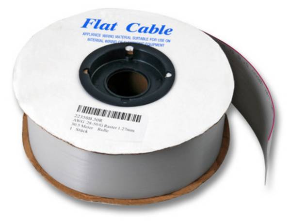 Flachbandkabel AWG 28-40/G 30,5m Rolle, RM 1,27 40pol. Multimedia Serielle und Paralelle Kabel und +
