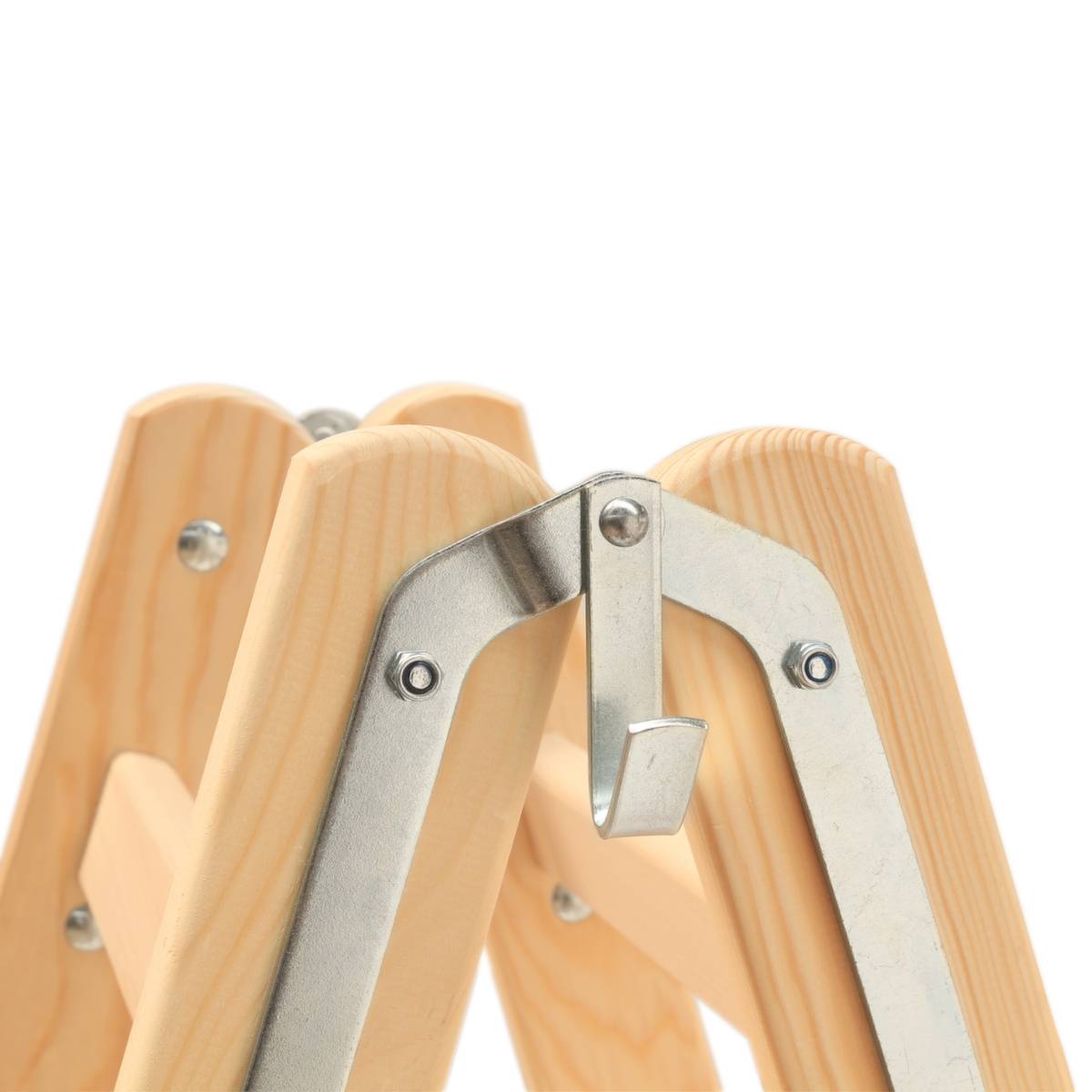 Sprossenstehleiter,beidseitig,2x5 Sprossen,Stand H 0,85m,Holm L 1,52m,2-tlg.,Holz-1