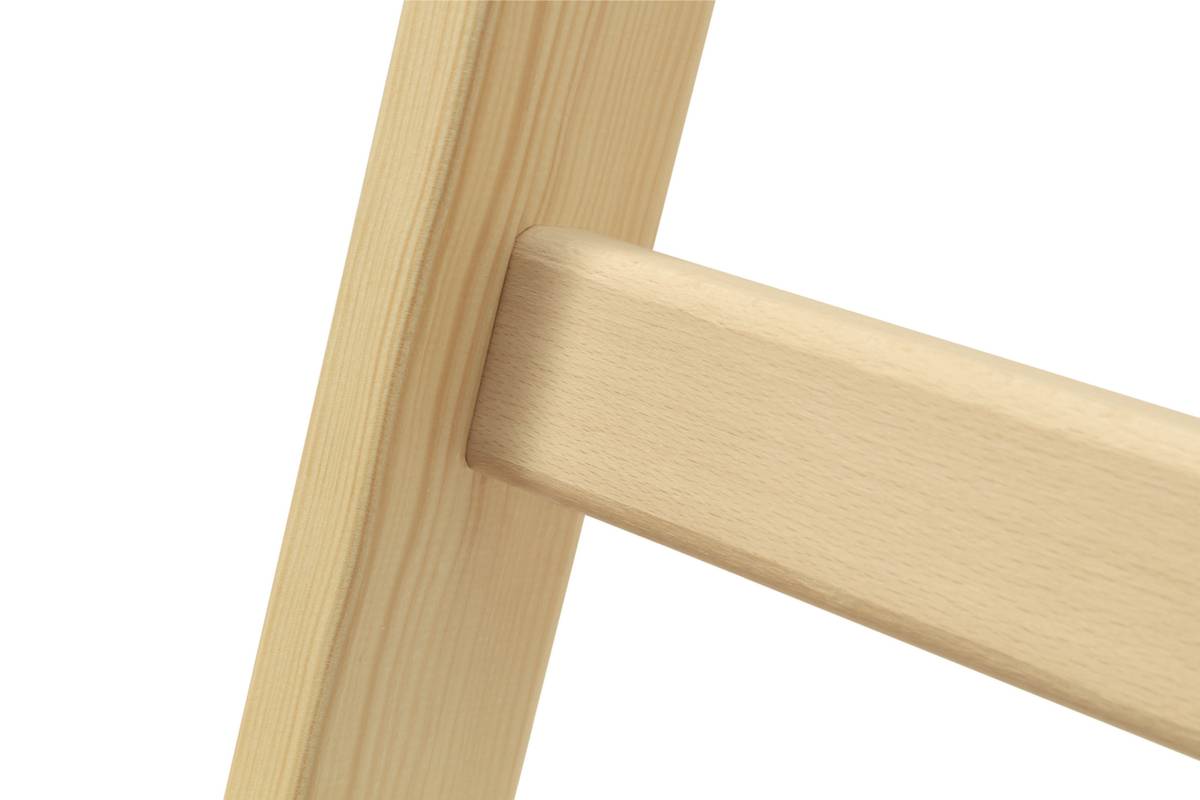 Sprossenstehleiter,beidseitig,2x6 Sprossen,Stand H 1,1m,Holm L 1,8m,2-tlg.,Holz-3