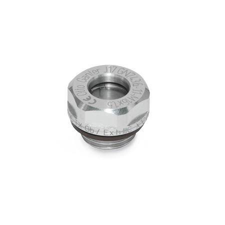 ATEX-Schaugläser, Aluminium / ESG-Glas-0