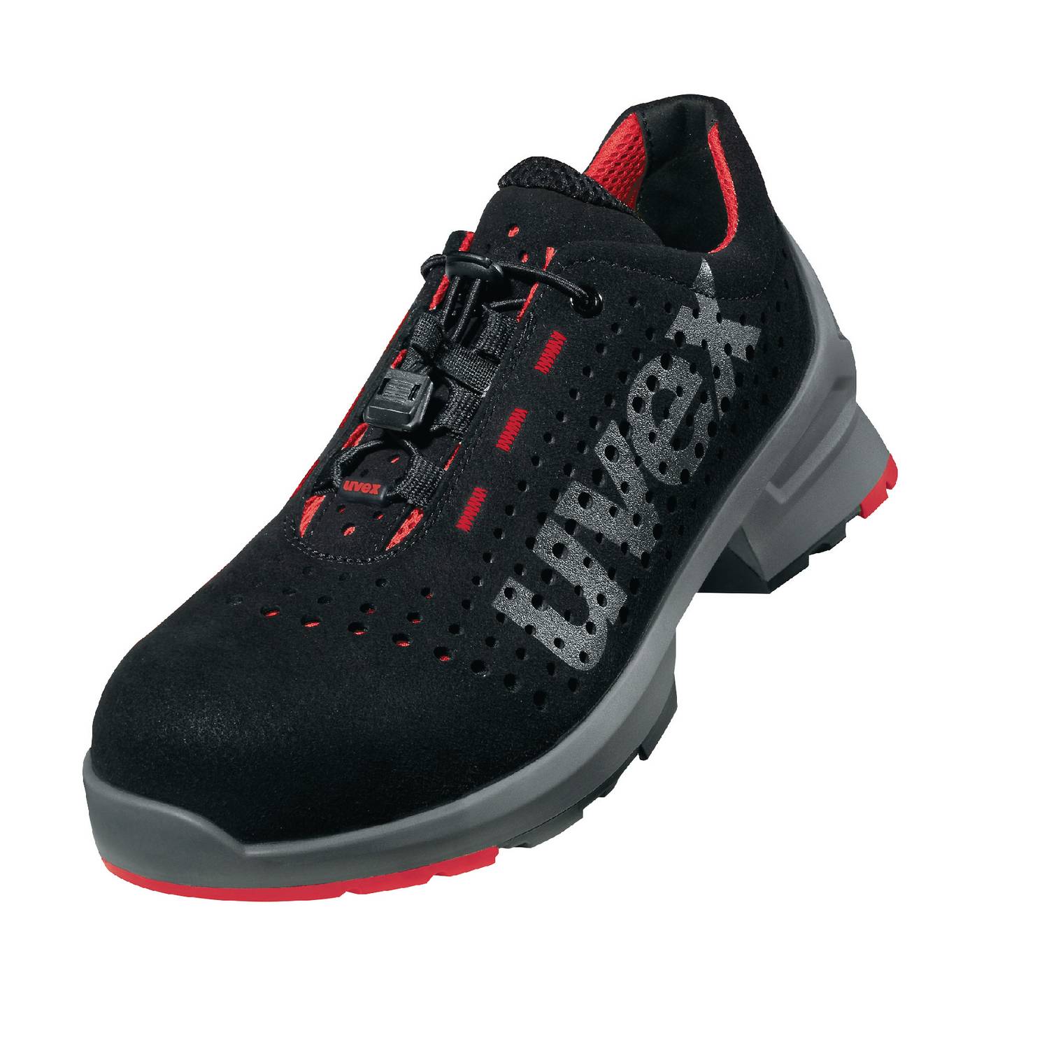 Uvex 1 - Sicherheitsschuhe S1 SRC ESD - Schwarz-Rot - 47-0