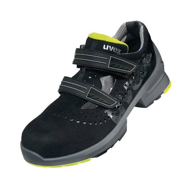 Uvex 1 Arbeitsschuhe - Sicherheitssandalen S1 SRC ESD - Lime-Schwarz - Weite 12 / Weit - GR - 52