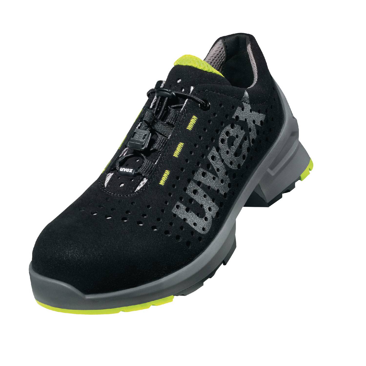 Uvex 1 Arbeitsschuhe - Sicherheitsschuhe S1 SRC ESD - Lime-Schwarz - Weite 12 / Weit - GR - 42-0