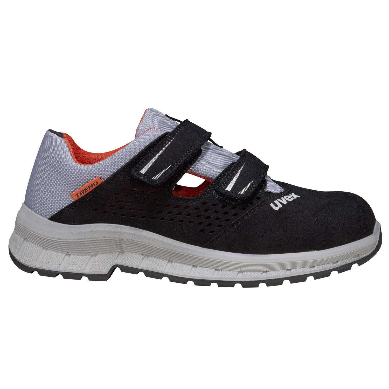 Uvex 2 Trend - Sicherheitssandalen S1P SRC ESD - Grau-Orange/Schwarz - Gr. 38-3