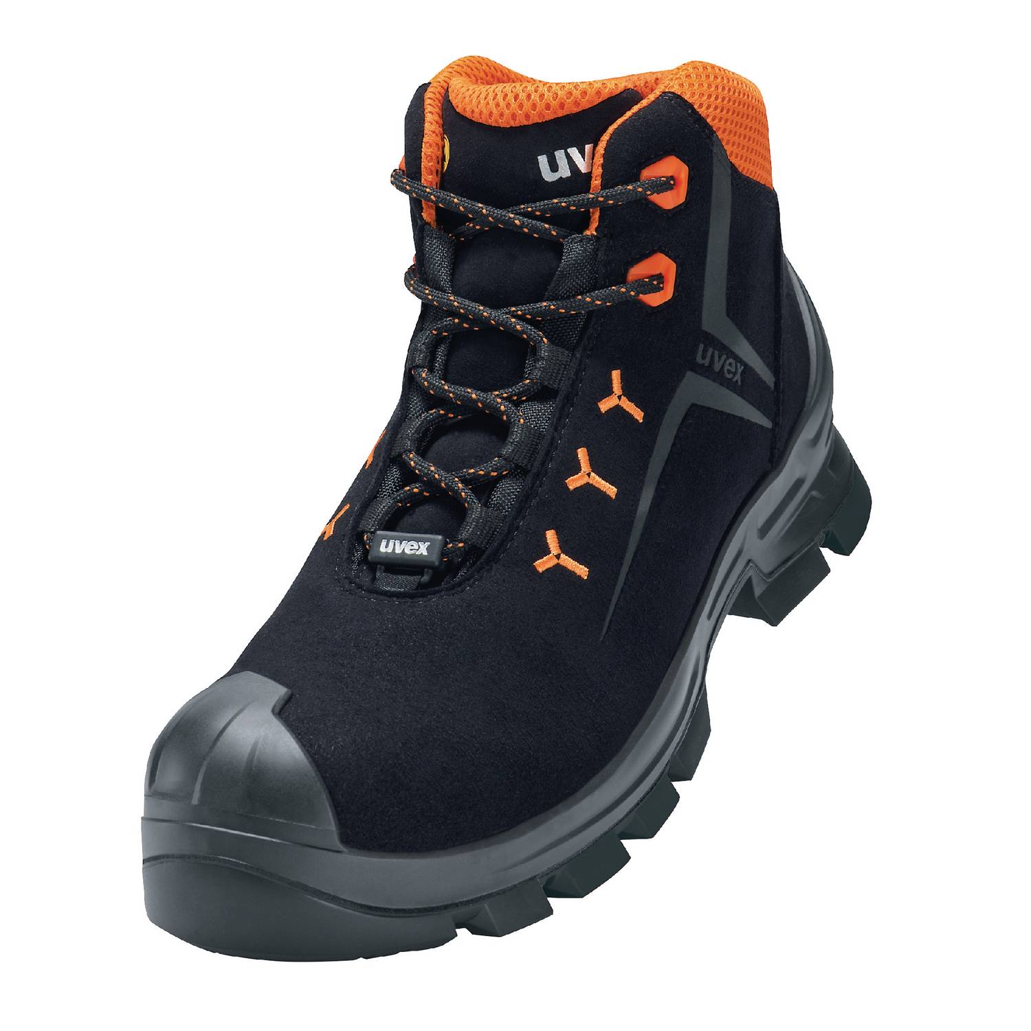 Uvex 2 VIBRAM Arbeitsstiefel - Sicherheitsstiefel S3 SRC ESD - Orange-Schwarz - Weite 14 / Extra Breit - 40-0