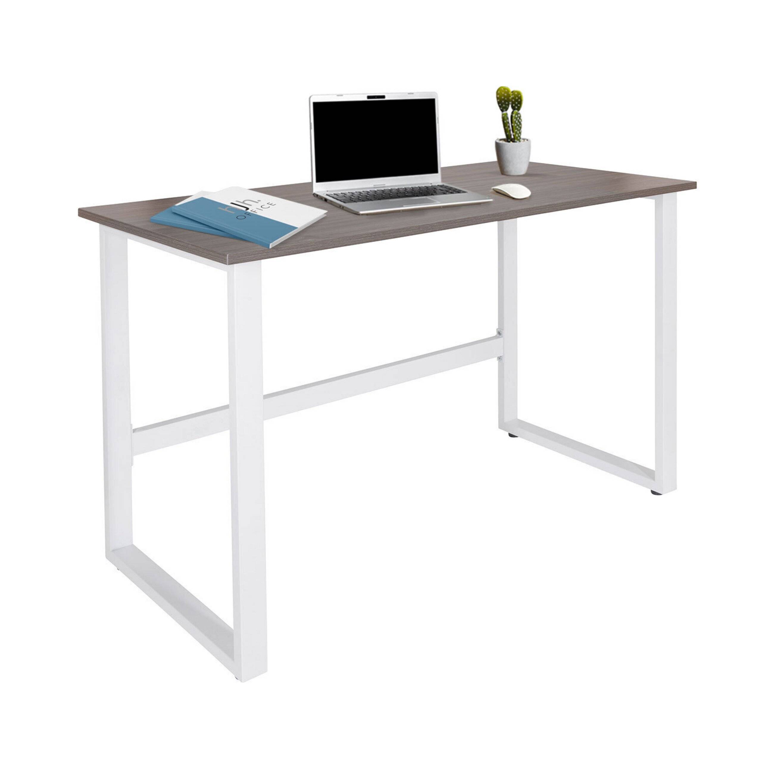 Schreibtisch Computertisch WORKSPACE LIGHT I 120 x 60 cm grau weiß hjh OFFICE