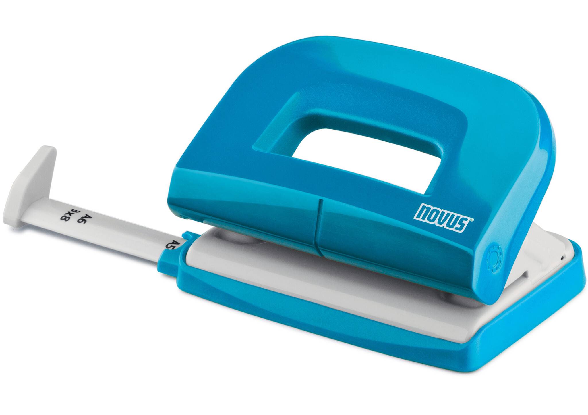 Locher E 210 fresh, bis 10 Blatt fresh petrol/grau, Anschlagschiene-3