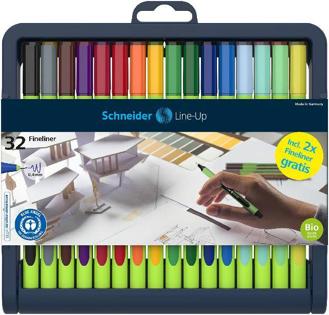 Fineliner Line-Up 32er Stiftebox, farbig sortiert-0