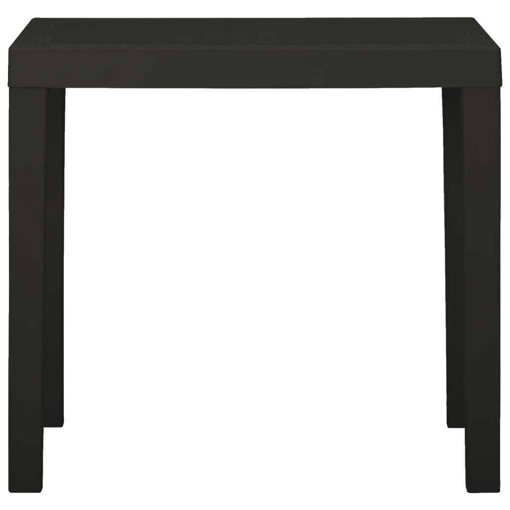 vidaXL Gartentisch Anthrazit 79x65x72 cm Kunststoff-1