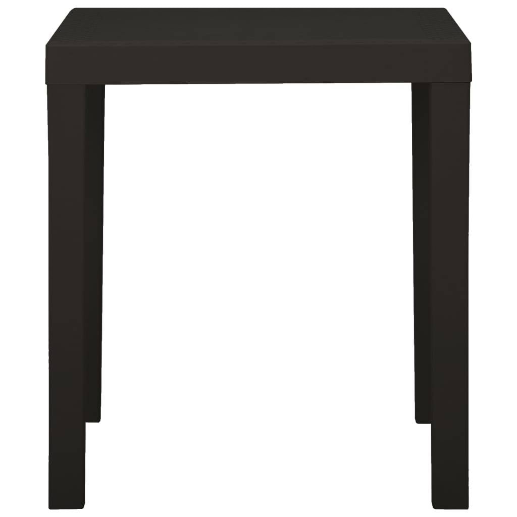 vidaXL Gartentisch Anthrazit 79x65x72 cm Kunststoff-2