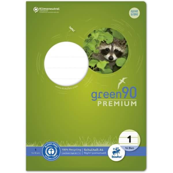 Schulheft Green A4 liniert Lineatur 1 16 Blatt-1