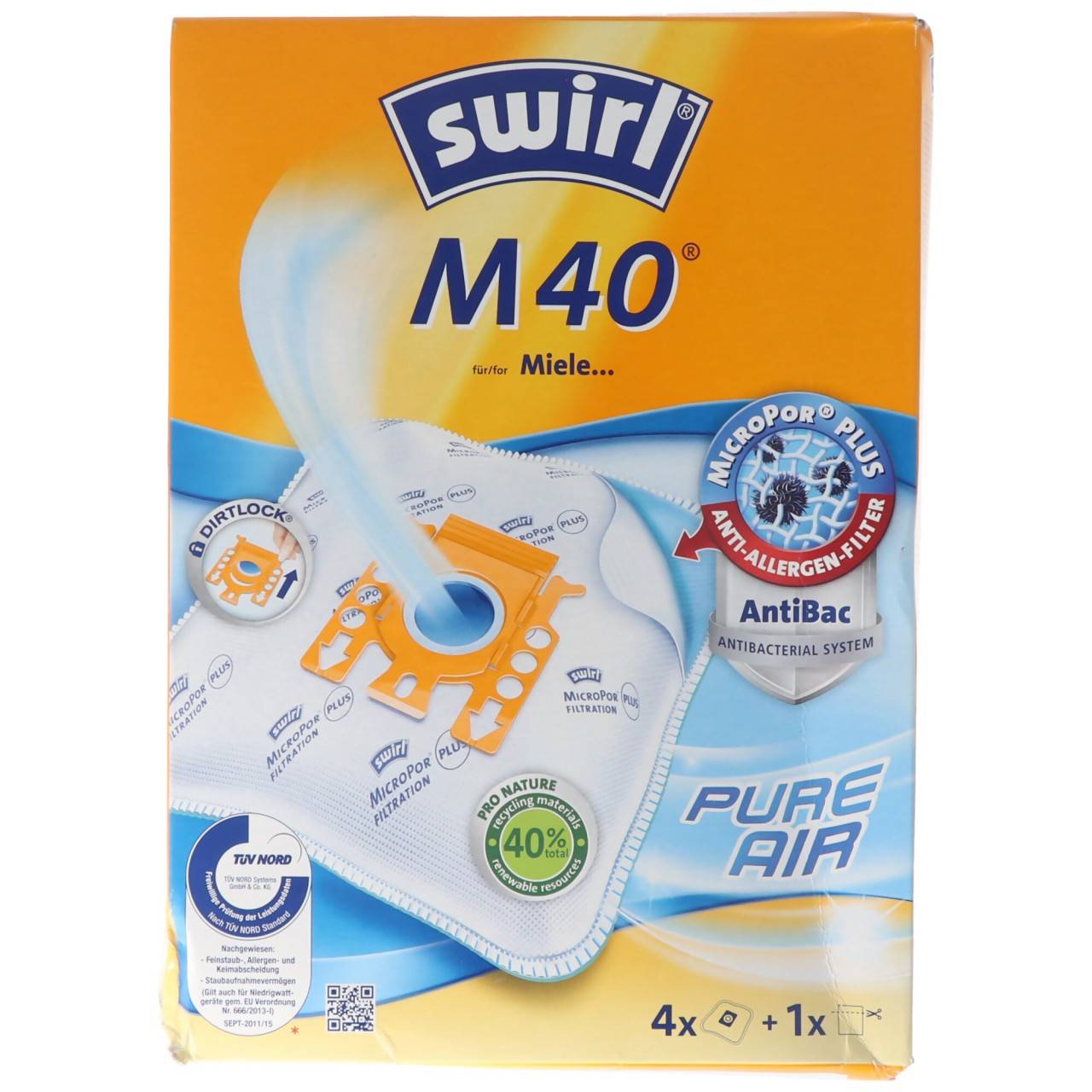 Swirl Staubsaugerbeutel M40 (M54) MicroPor Plus für Miele und Hoover Staubsauger-2