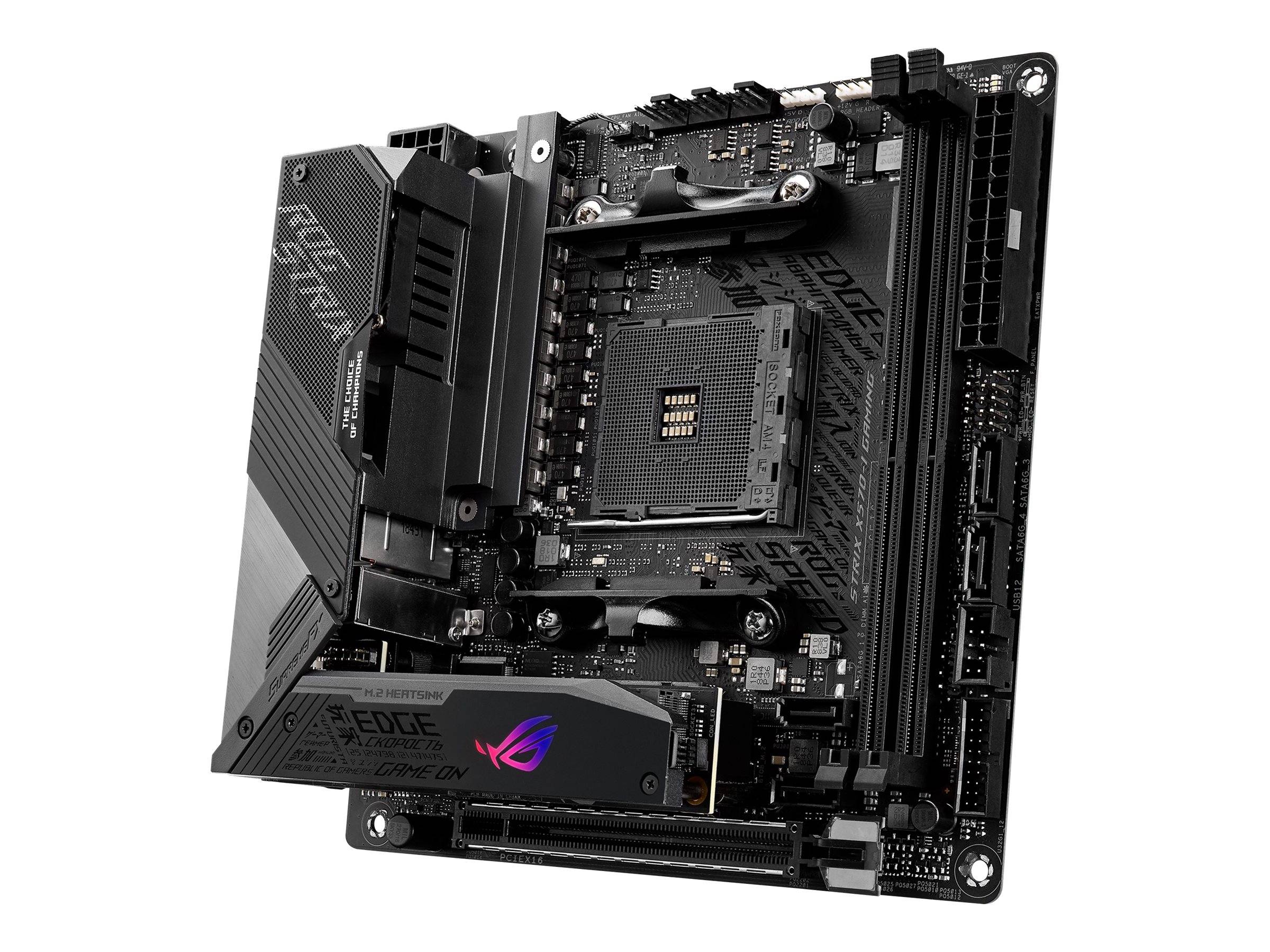 ASUS ROG Strix X570-I Gaming - Motherboard - Mini-ITX - Socket AM4 - AMD X570 Chipsatz - USB-C Gen2, USB 3.2 Gen 1, USB-3