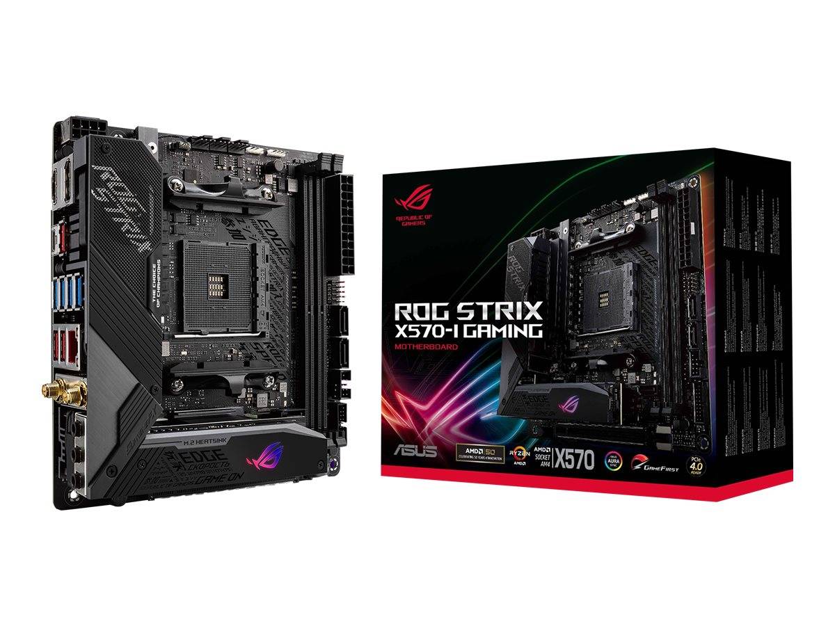 ASUS ROG Strix X570-I Gaming - Motherboard - Mini-ITX - Socket AM4 - AMD X570 Chipsatz - USB-C Gen2, USB 3.2 Gen 1, USB-4