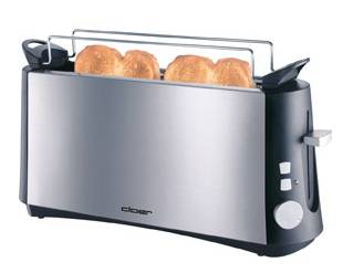 CLOER Toaster 3810 2Scheiben 880Watt Edelstahl/schwarz-3