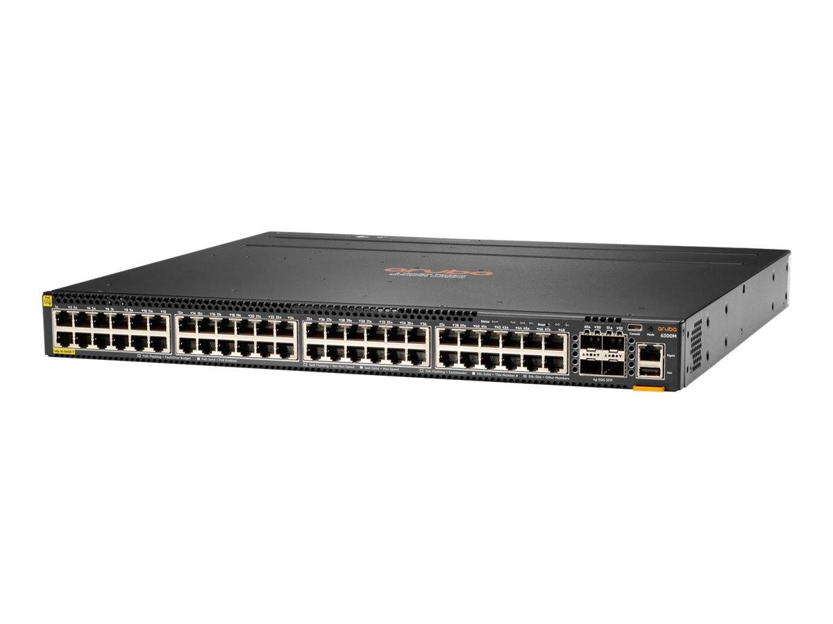 HPE Aruba 6300M - Switch - L3 - managed - 24 x 1 Gigabit / 10 Gigabit SFP+ + 4 x 1 Gigabit / 10 Gigabit / 25 Gigabit / 5-1